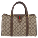 GUCCI GG Supreme Web Sherry Line Hand Bag PVC Beige Gold 40 02 007 Auth BA16404-13