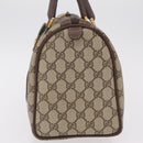 GUCCI GG Supreme Web Sherry Line Hand Bag PVC Beige Gold 40 02 007 Auth BA16404-3