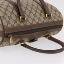 GUCCI GG Supreme Web Sherry Line Hand Bag PVC Beige Gold 40 02 007 Auth BA16404-6