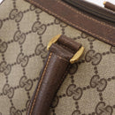 GUCCI GG Supreme Web Sherry Line Hand Bag PVC Beige Gold 40 02 007 Auth BA16404-8