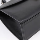 Burberrys Hand Bag Leather 2way Black Silver Auth BA16406A-16
