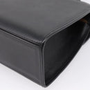 Burberrys Hand Bag Leather 2way Black Silver Auth BA16406A-17