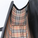 Burberrys Hand Bag Leather 2way Black Silver Auth BA16406A-22