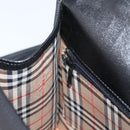 Burberrys Hand Bag Leather 2way Black Silver Auth BA16406A-23