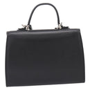 Burberrys Hand Bag Leather 2way Black Silver Auth BA16406A-2