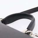 Burberrys Hand Bag Leather 2way Black Silver Auth BA16406A-14