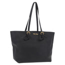 Miu Miu Tote Bag Leather 2way Black Gold Auth BA16407A-1