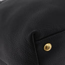 Miu Miu Tote Bag Leather 2way Black Gold Auth BA16407A-9