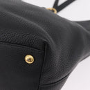 Miu Miu Tote Bag Leather 2way Black Gold Auth BA16407A-16