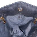 Miu Miu Tote Bag Leather 2way Black Gold Auth BA16407A-21