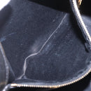Miu Miu Tote Bag Leather 2way Black Gold Auth BA16407A-23