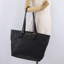 Miu Miu Tote Bag Leather 2way Black Gold Auth BA16407A-26