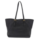 Miu Miu Tote Bag Leather 2way Black Gold Auth BA16407A-2