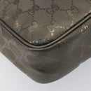 GUCCI GG implementation Shoulder Bag PVC Champagne Gold 233268 Auth BA16408-11