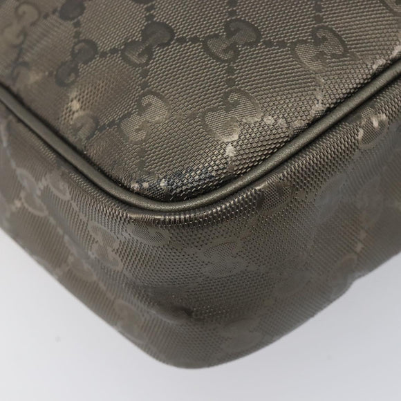 GUCCI GG implementation Shoulder Bag PVC Champagne Gold 233268 Auth BA16408