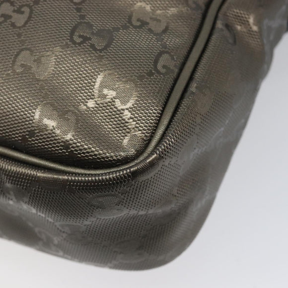 GUCCI GG implementation Shoulder Bag PVC Champagne Gold 233268 Auth BA16408