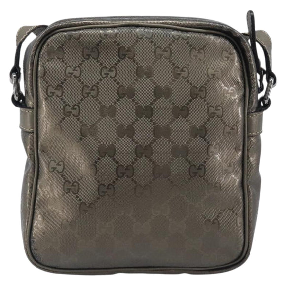 GUCCI GG implementation Shoulder Bag PVC Champagne Gold 233268 Auth BA16408