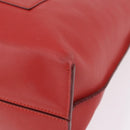 LOEWE Tote Bag Leather Red Silver Auth BA16409A-15