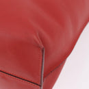 LOEWE Tote Bag Leather Red Silver Auth BA16409A-17