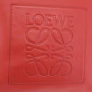 LOEWE Tote Bag Leather Red Silver Auth BA16409A-18