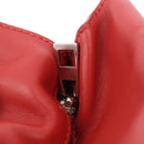 LOEWE Tote Bag Leather Red Silver Auth BA16409A-19