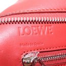 LOEWE Tote Bag Leather Red Silver Auth BA16409A-20