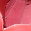 LOEWE Tote Bag Leather Red Silver Auth BA16409A-11