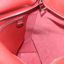 LOEWE Tote Bag Leather Red Silver Auth BA16409A-21