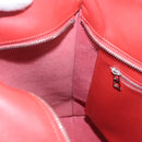 LOEWE Tote Bag Leather Red Silver Auth BA16409A-22