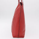 LOEWE Tote Bag Leather Red Silver Auth BA16409A-3