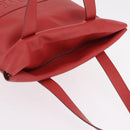 LOEWE Tote Bag Leather Red Silver Auth BA16409A-7