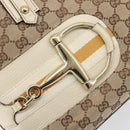 GUCCI GG Canvas Horsebit Sherry Line Tote Bag Beige Gold 137385 Auth BA16410-16