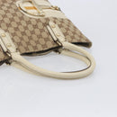 GUCCI GG Canvas Horsebit Sherry Line Tote Bag Beige Gold 137385 Auth BA16410-7