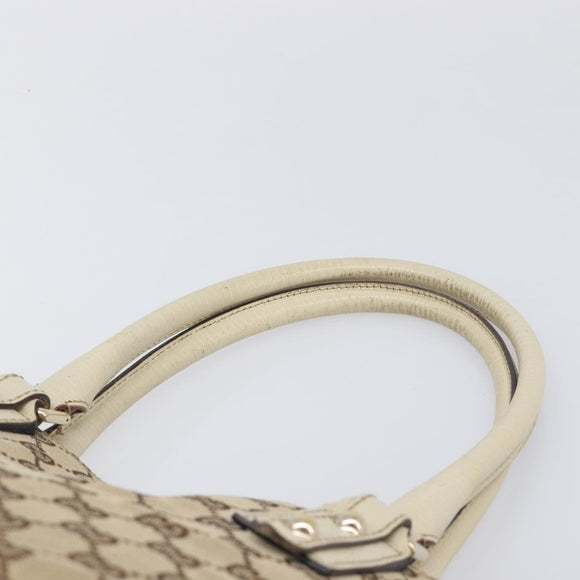 GUCCI GG Canvas Horsebit Sherry Line Tote Bag Beige Gold 137385 Auth BA16410