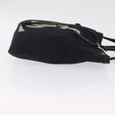 Saint Laurent Kahala Tote Bag Canvas Navy Gold Auth BA16414-4