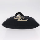 Saint Laurent Kahala Tote Bag Canvas Navy Gold Auth BA16414-9