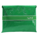 Bottega Veneta Clutch Bag Patent Leather Green Auth BA16415A-2
