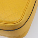 GUCCI Diamante Shoulder Bag Leather Yellow Gold 201448 Auth BA16419A-15