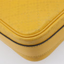 GUCCI Diamante Shoulder Bag Leather Yellow Gold 201448 Auth BA16419A-16