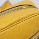 GUCCI Diamante Shoulder Bag Leather Yellow Gold 201448 Auth BA16419A-19