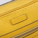 GUCCI Diamante Shoulder Bag Leather Yellow Gold 201448 Auth BA16419A-20