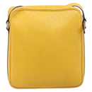 GUCCI Diamante Shoulder Bag Leather Yellow Gold 201448 Auth BA16419A-3