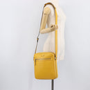 GUCCI Diamante Shoulder Bag Leather Yellow Gold 201448 Auth BA16419A-30