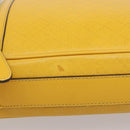 GUCCI Diamante Shoulder Bag Leather Yellow Gold 201448 Auth BA16419A-6