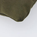 Saint Laurent Kahala Shoulder Bag Canvas Khaki Silver Auth BA16421-17