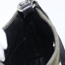 Saint Laurent Kahala Shoulder Bag Canvas Khaki Silver Auth BA16421-18