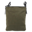 Saint Laurent Kahala Shoulder Bag Canvas Khaki Silver Auth BA16421-2