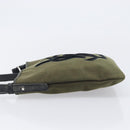 Saint Laurent Kahala Shoulder Bag Canvas Khaki Silver Auth BA16421-4