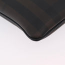 BURBERRY Shoulder Bag PVC Leather Dark Brown Auth BA16422-14