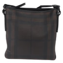 BURBERRY Shoulder Bag PVC Leather Dark Brown Auth BA16422-3